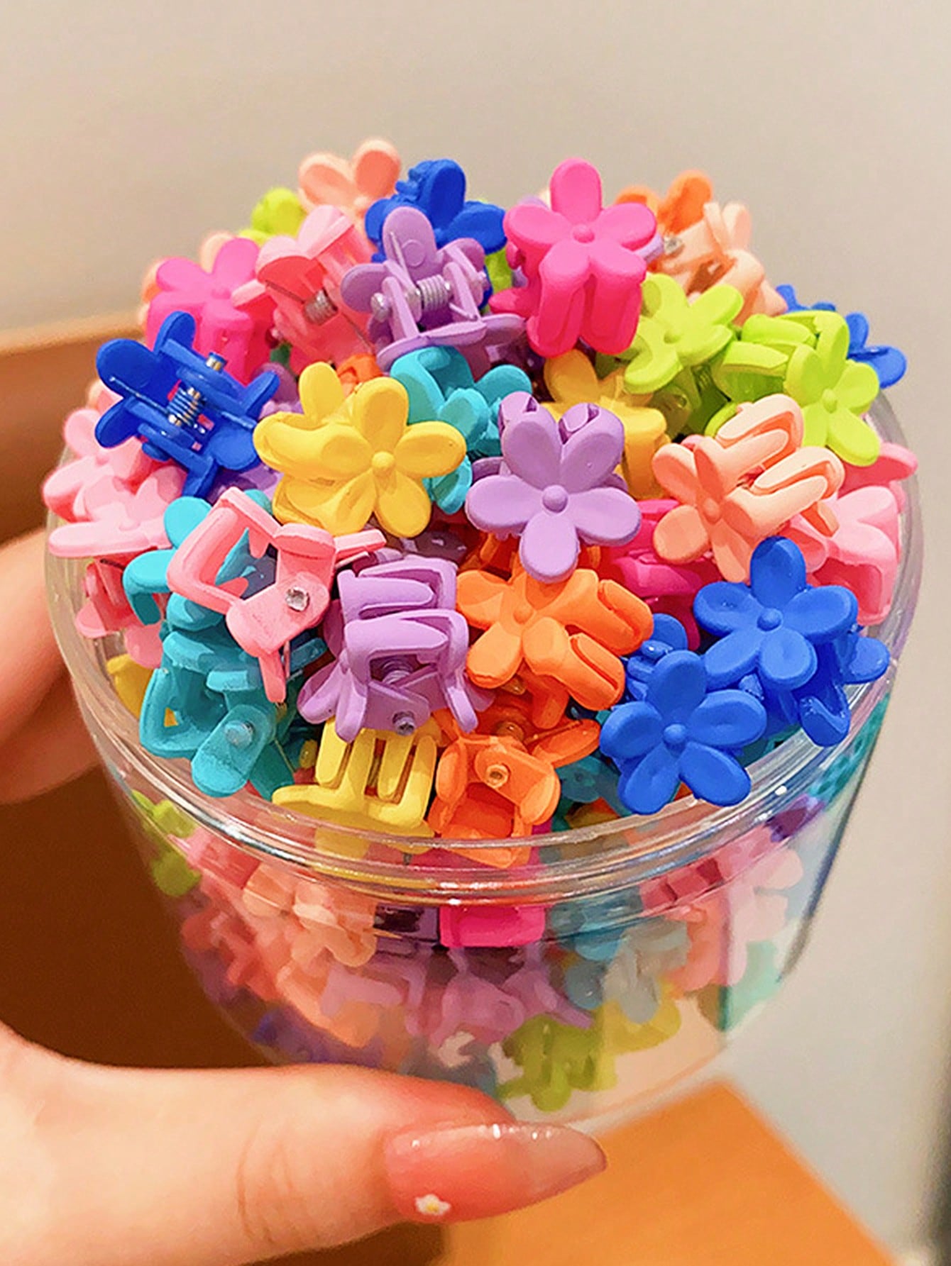 20 Piezas Mini Pinza Para El Pelo Con Diseño Floral Mate De Colores Mezclados, Adecuada Para Uso Diario