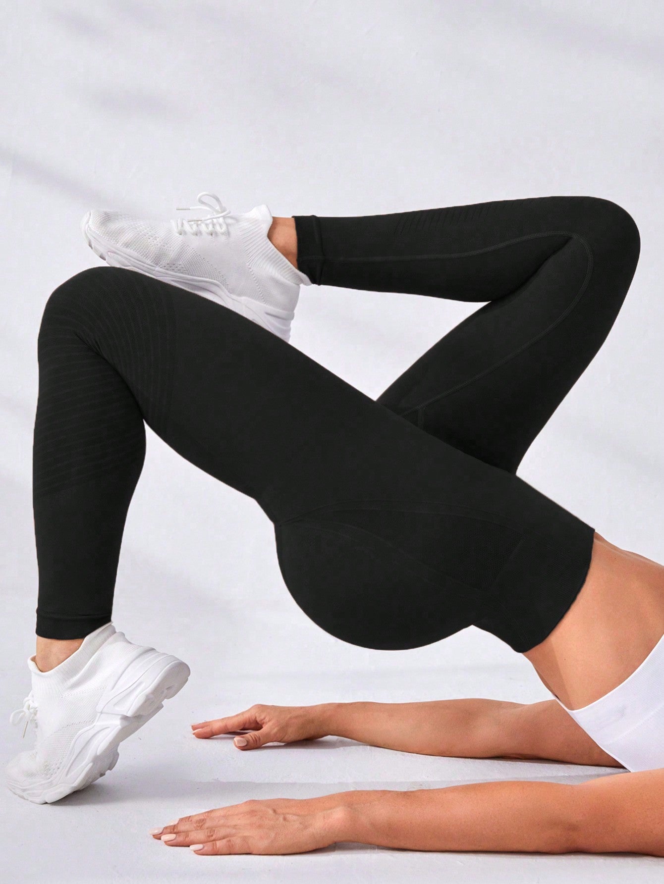 Yoga Basic Mallas Deportivas De Cintura Alta De Color Sólido Para Mujer