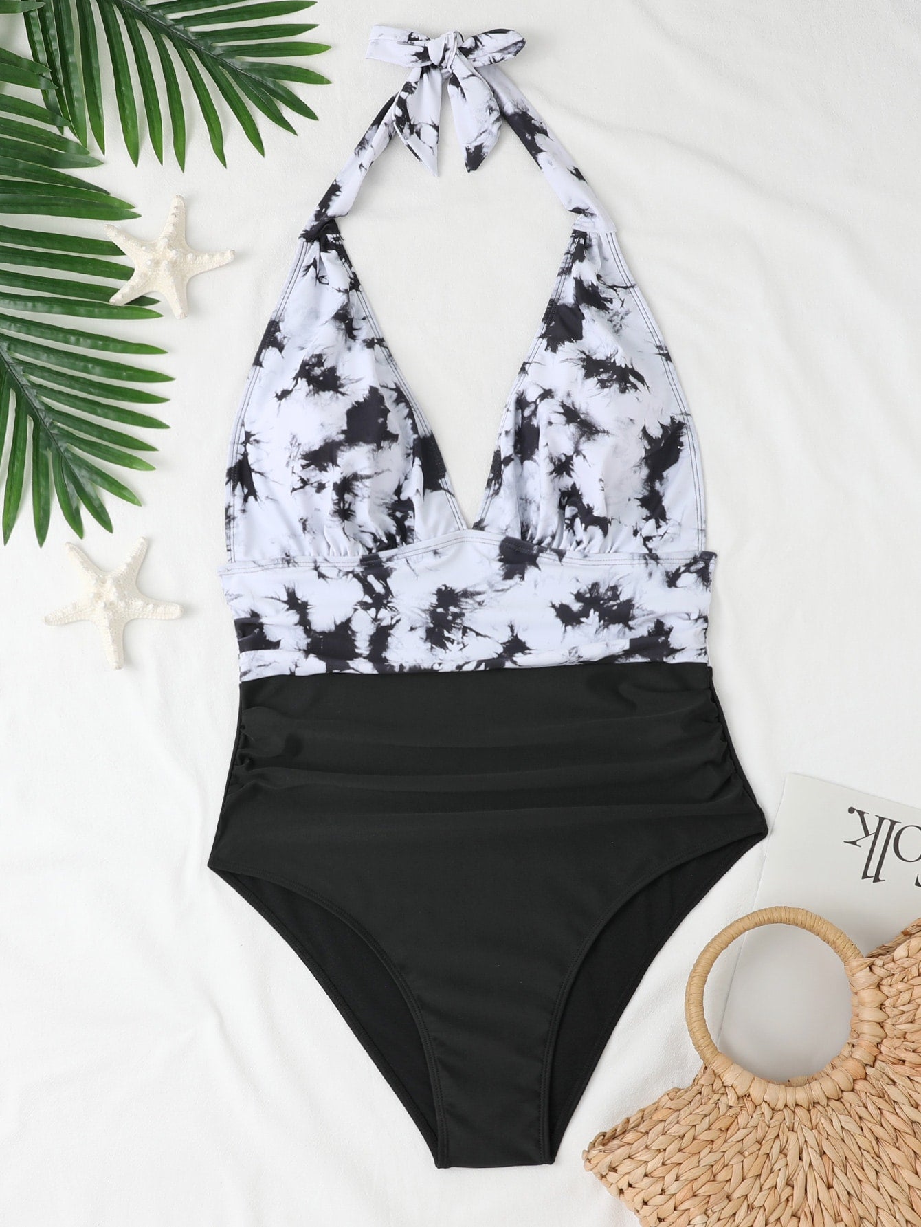 Bañador una pieza de tie dye halter