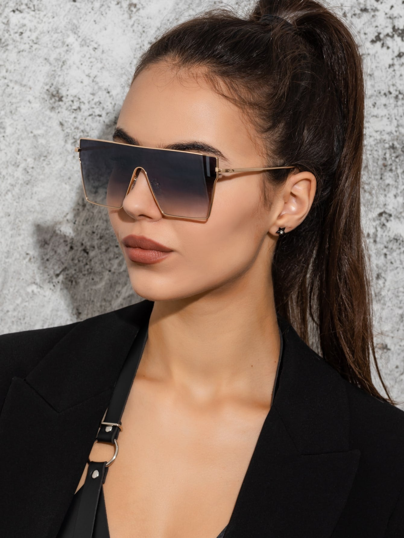1 par Gafas de moda montura metálica de montura plana