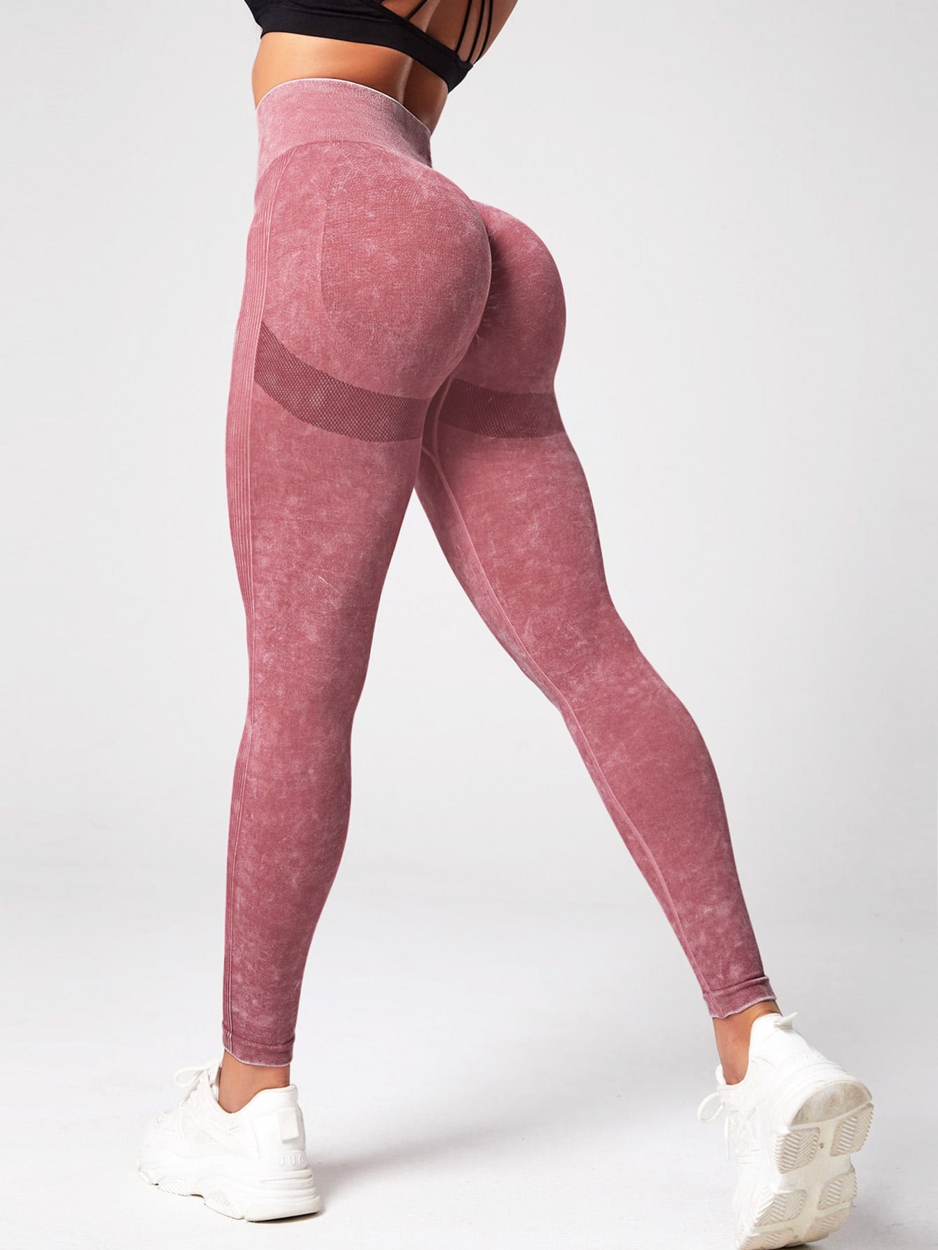 Leggings deportivos de tie dye control de barriga