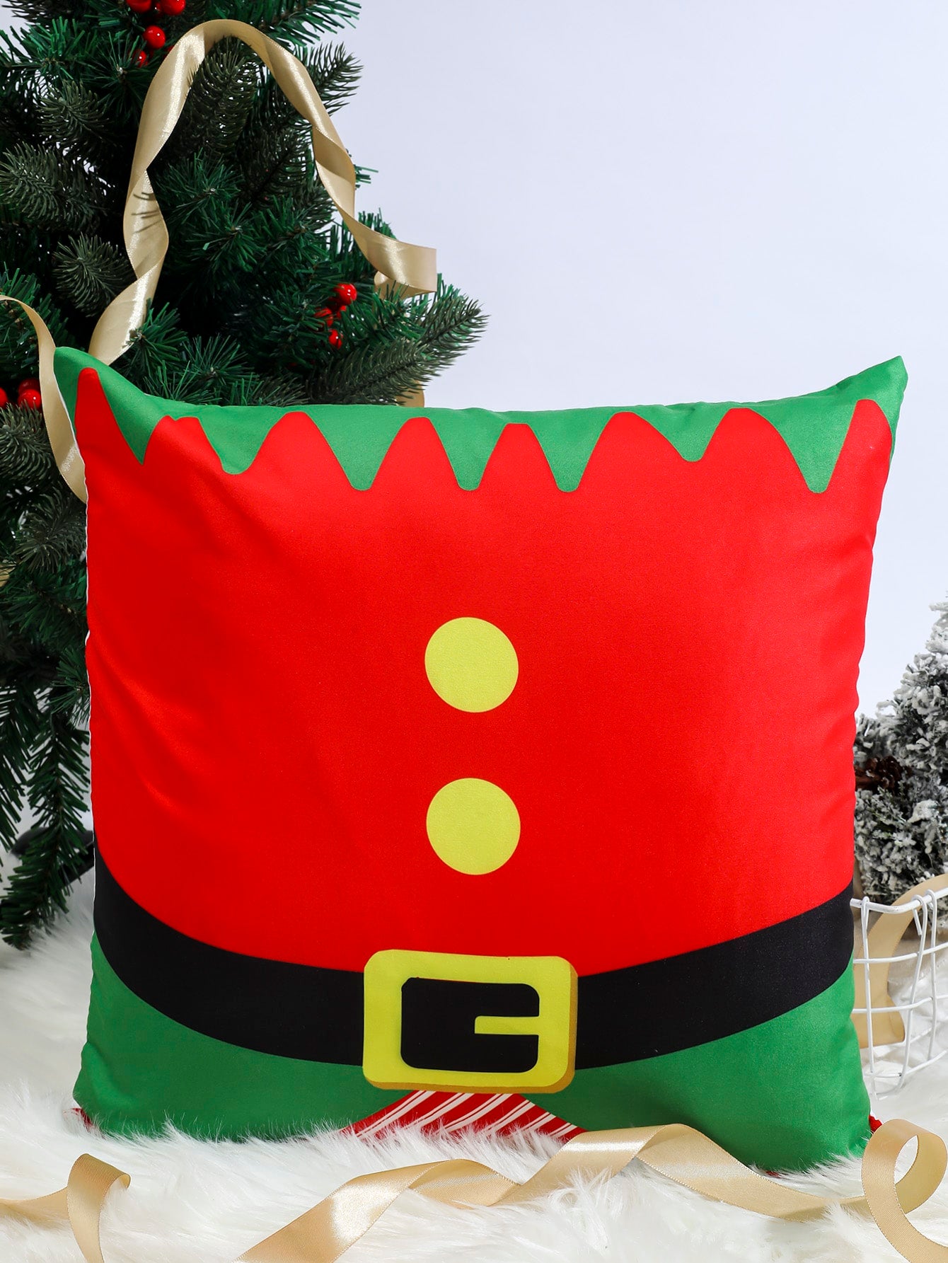 Funda de cojín sin relleno Navidad hebilla con estampado
