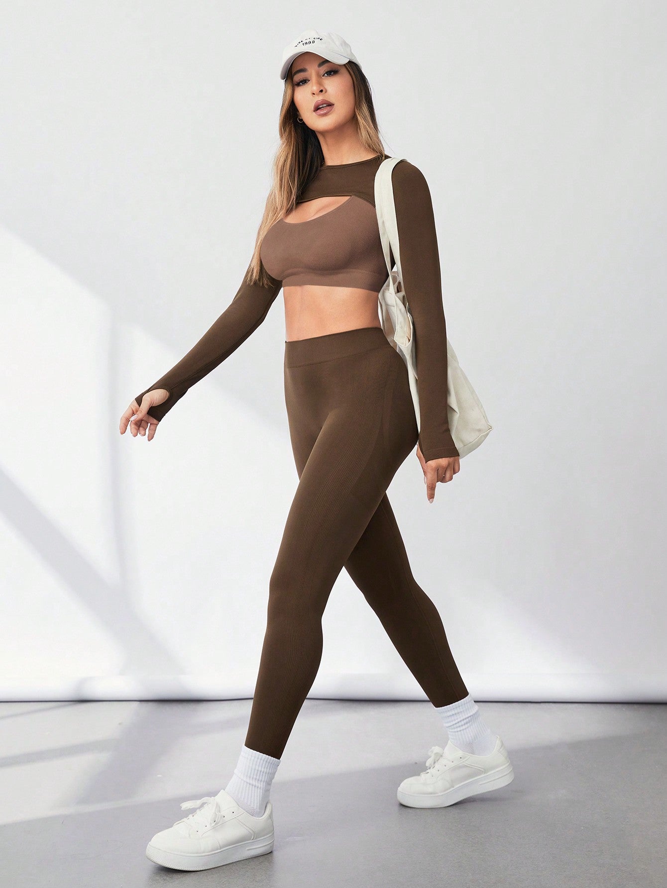 Yoga Basic inconsútil con estiramiento alto Sujetador deportivo & Top crop & Leggings