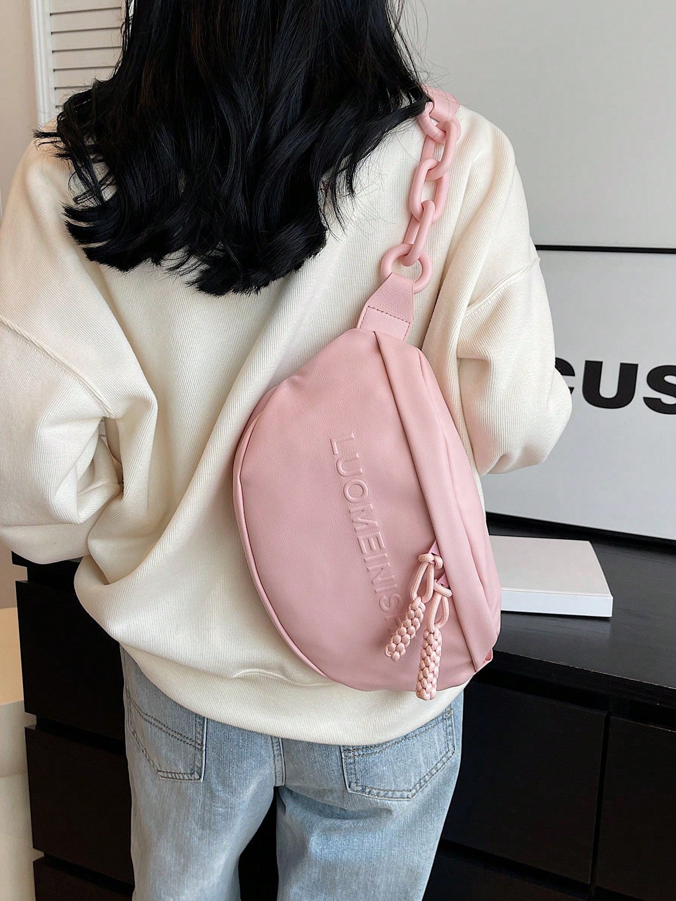 1 Pieza Elegante Riñonera De Cuero Pu De Color Sólido Para Trajes Elegantes, Viajes, Regalos De Citas, Bolsa Bandolera Versátil