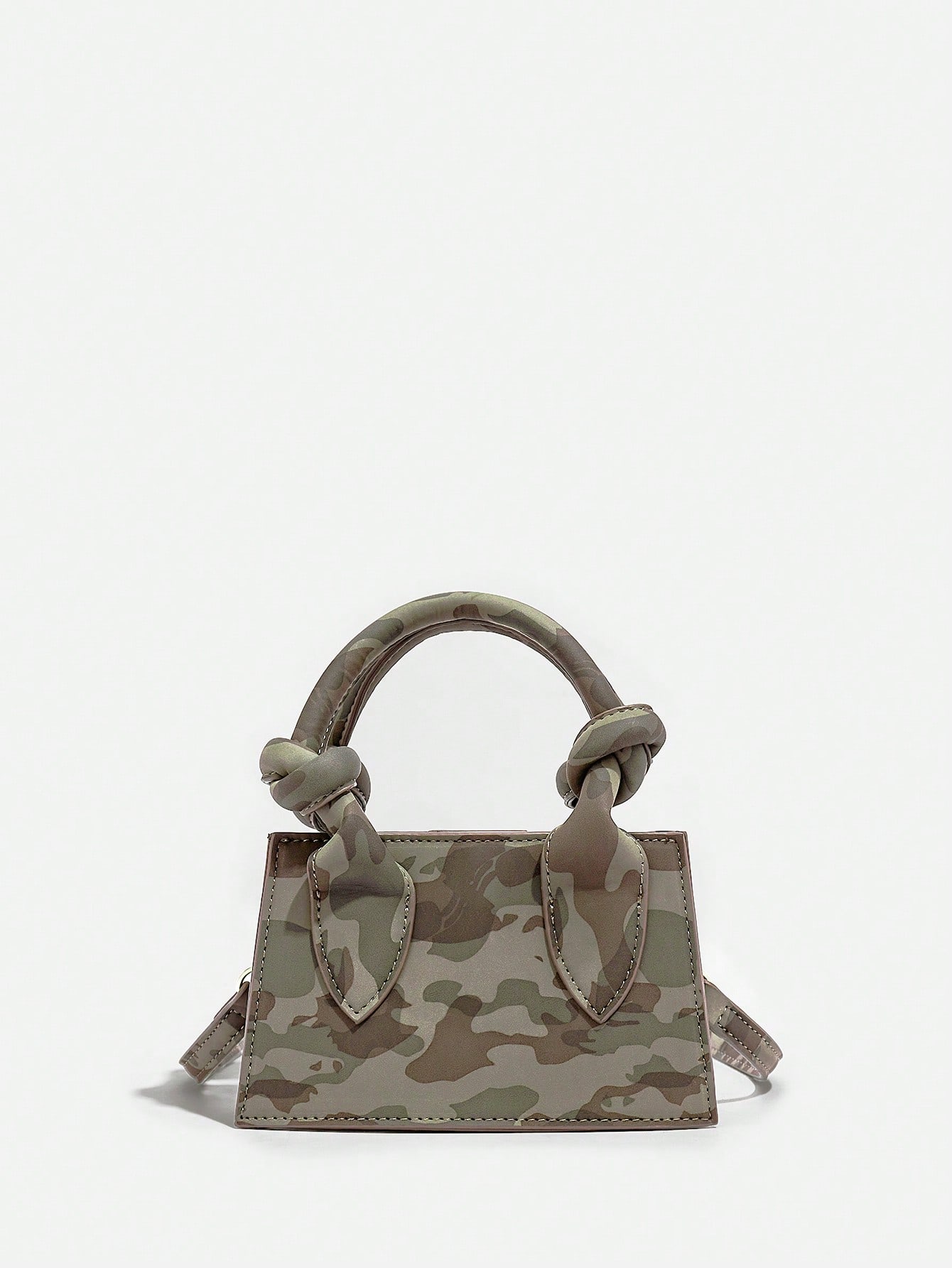 SHEIN SXY con patrón de camuflaje vuelta Funda cuadrado moda Bolso de mano
