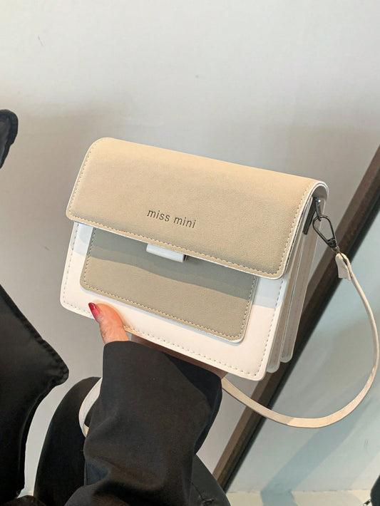 Bolso Cuadrado Cruzado Mini Con Diseño Simple Y Elegante