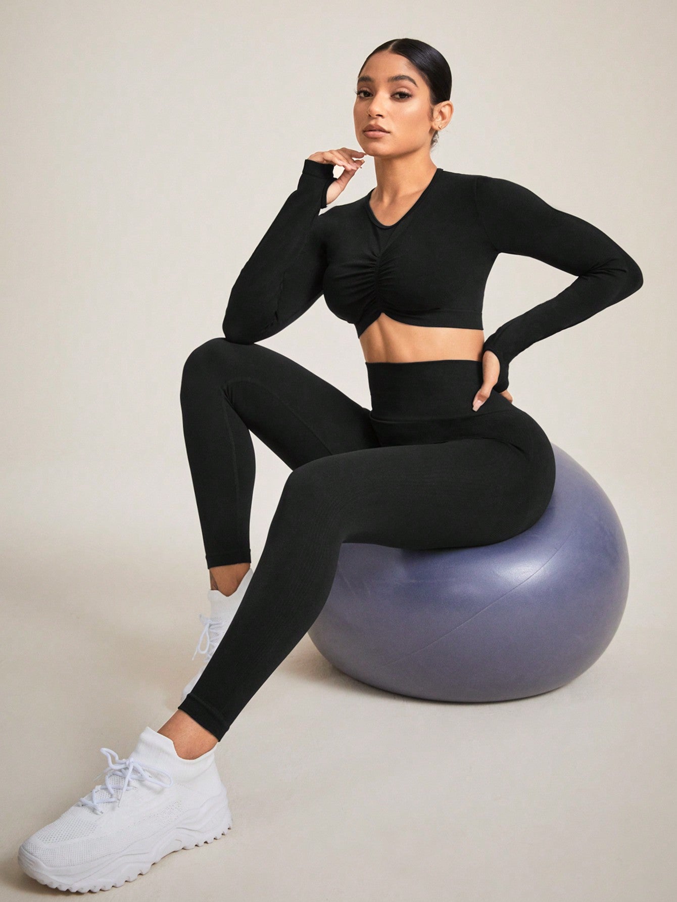 Yoga Basic Traje Deportivo Sin Costuras De Alta Elasticidad