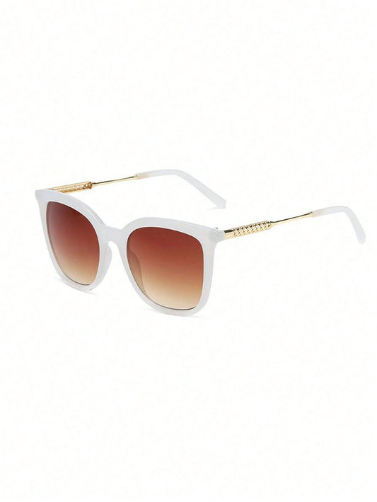 1 pieza Nuevas gafas de sol cuadradas de metal ahuecadas