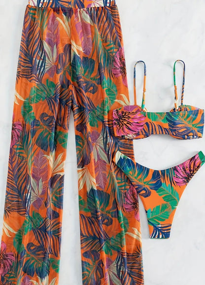 Conjunto de bikini sexy y con estilo encubrimiento, con estilo diseño de moda conjunto de traje de baño de 3 piezas, ropa de baño y ropa de mujer.