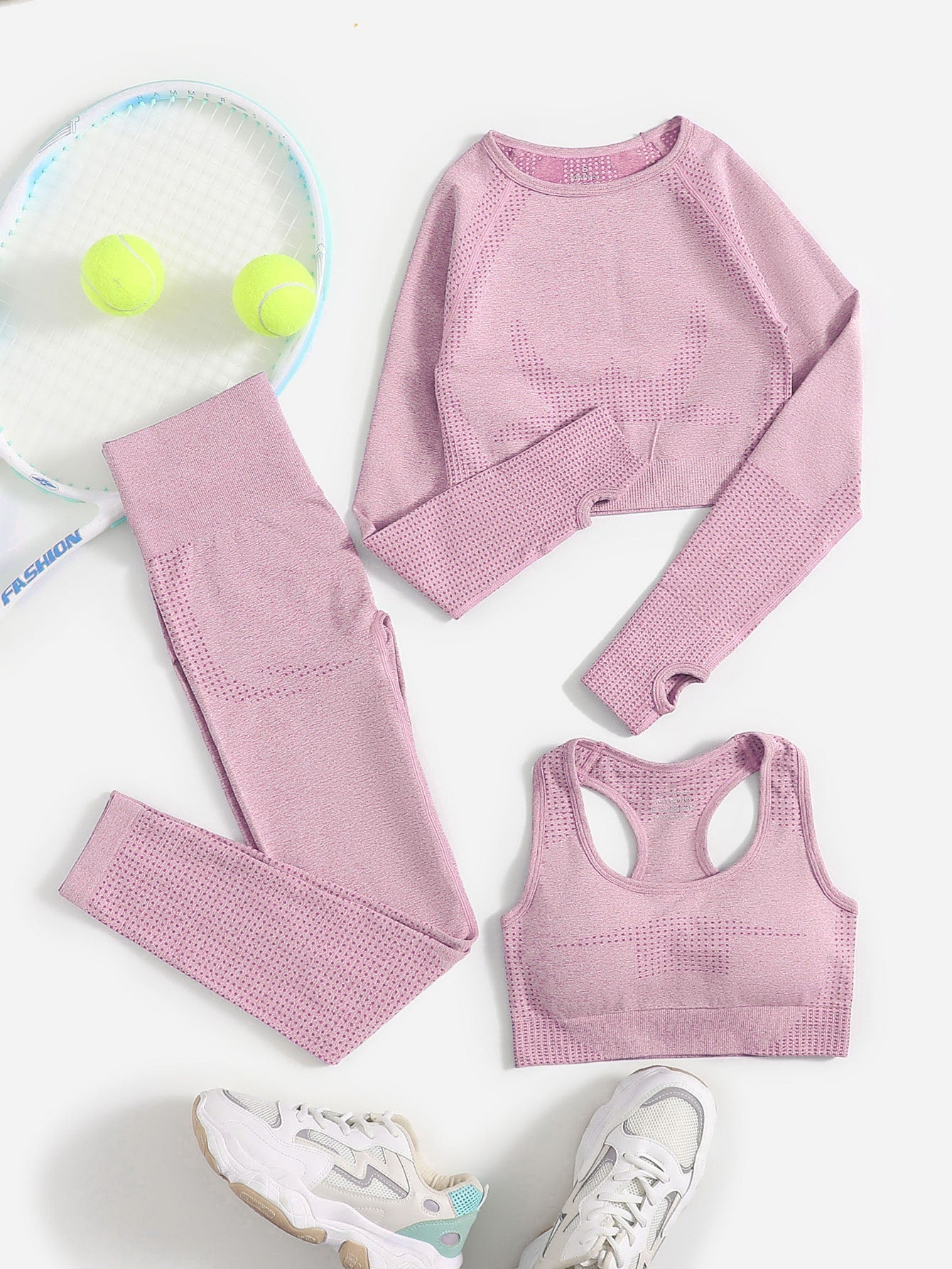 3 piezas set deportivos de buena elasticidad unicolor