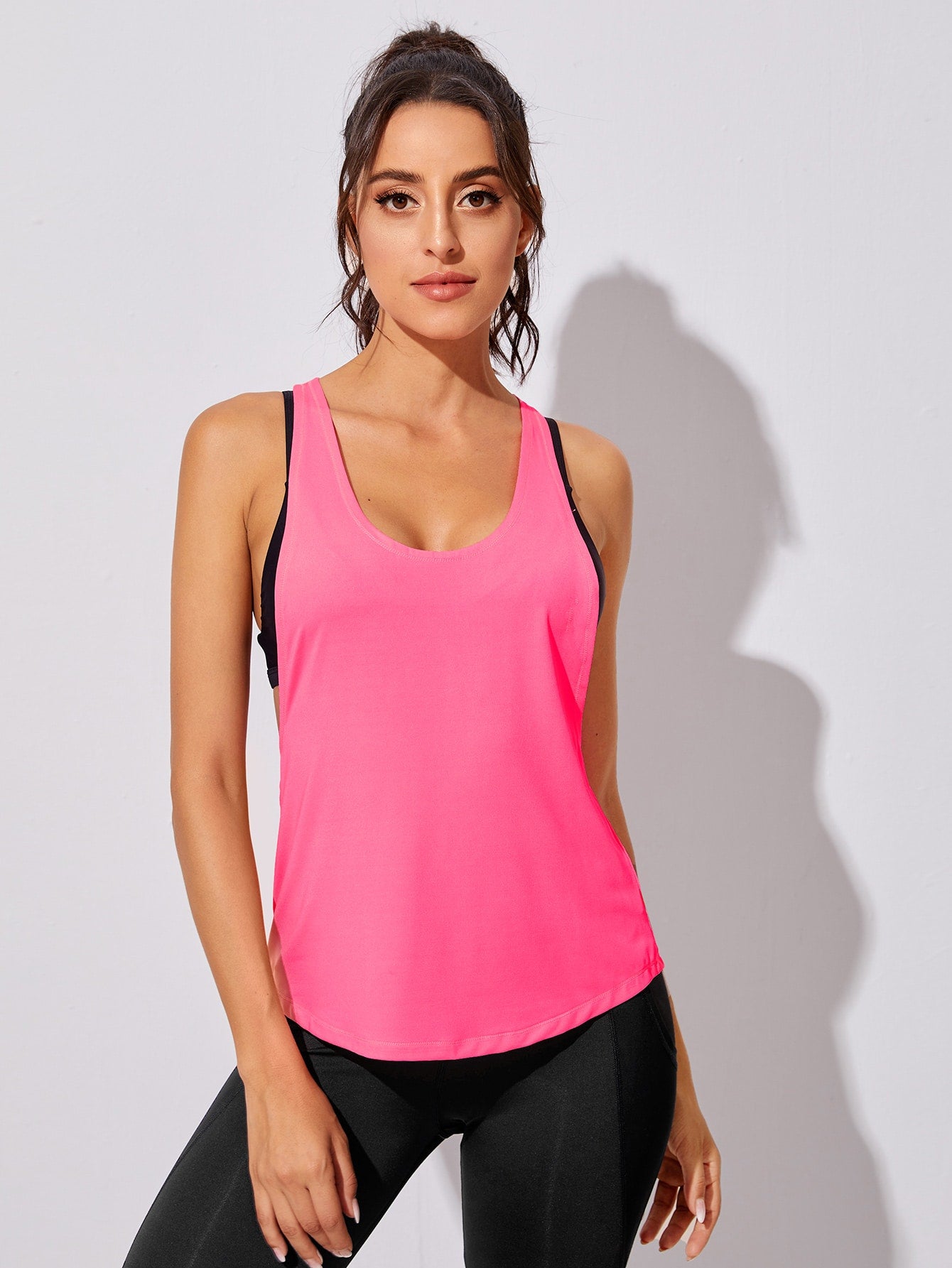 Tank top deportivo de espalda nadador de sisa caída
