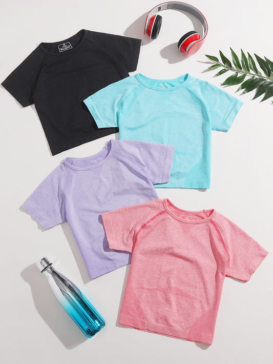 4 piezas Camiseta deportiva transpirable