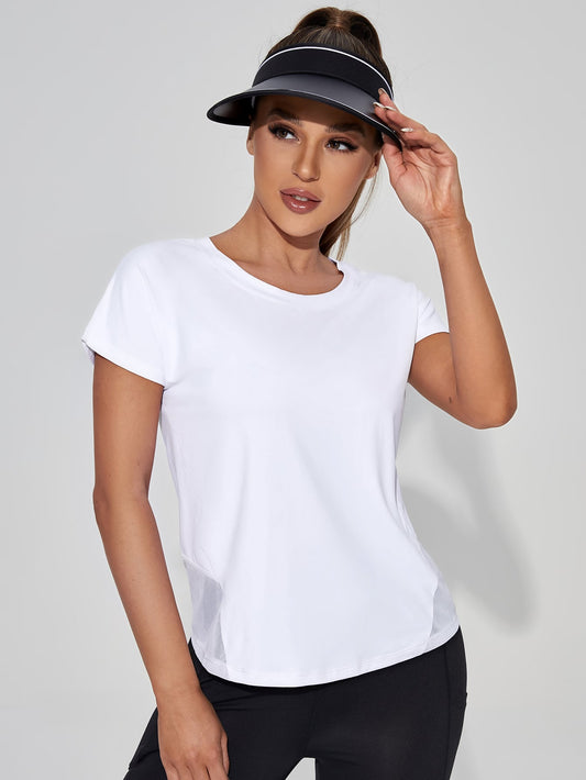 Camiseta deportiva transpirable suave con abertura