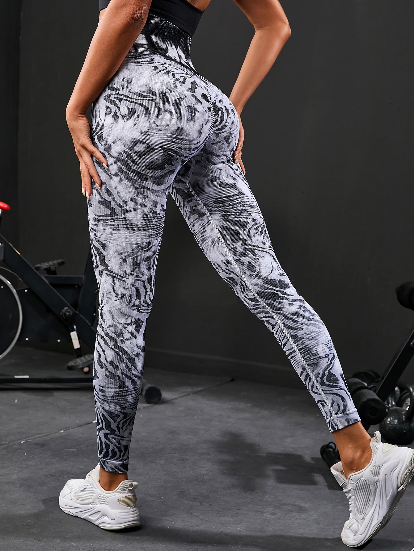 Leggings deportivos inconsútil con estampado de moldeador cadera