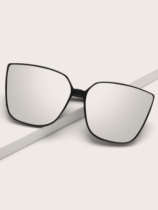 1 par de gafas de moda personalizadas con montura cuadrada de Pc para mujer