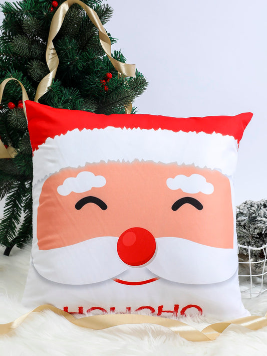 Funda de cojín sin relleno con patrón de Papá Noel de Navidad