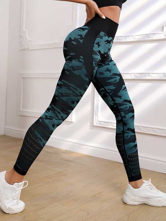 Leggings deportivos con estampado de camuflaje