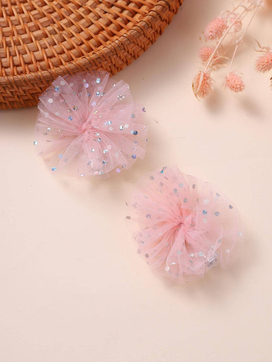 2 piezas Chicas con lentejuelas & con diseño de flor moda Pinza de pelo de cocodrilo para pelo Decoración
