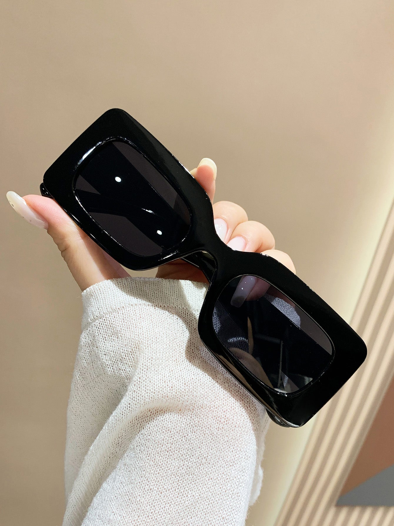 1 par de gafas de moda con montura cuadrada para mujer