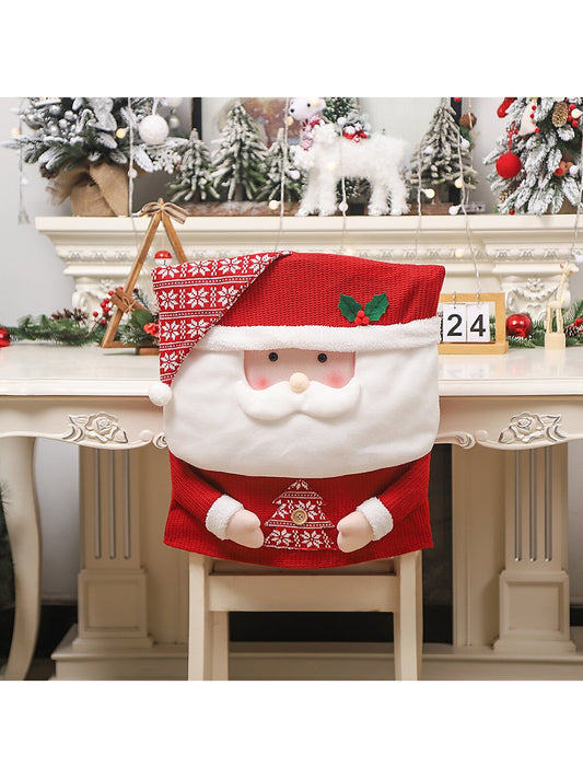 Cubierta De Silla Con Diseño De Pareja De Ancianos Abrazando Un Árbol Como Decoración De Navidad