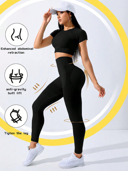 Yoga Basic Conjunto Deportivo De Mujer Sin Costuras De Alta Elasticidad