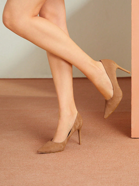 SHEIN BIZwear Zapatos De Tacón Alto Para Vestido De Color Sólido Para Mujer